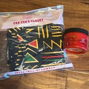 Cece’s hair wrap and‎ As I am hair color mask (0916)